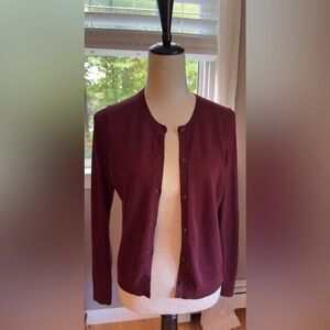 LOFT Burgundy Cardigan Sweater